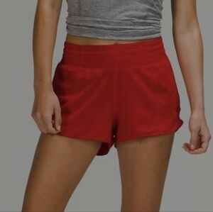 LULULEMON - HOTTY HOT HIGH RISE  LINED SHORTS 2.5" (DARK RED)